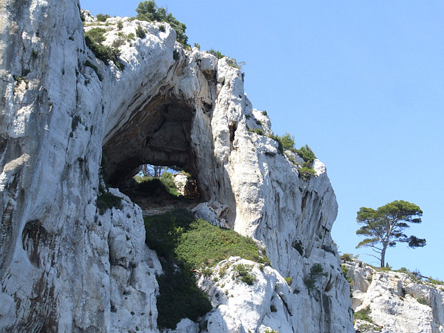 Limestone cliffs in the Calanques