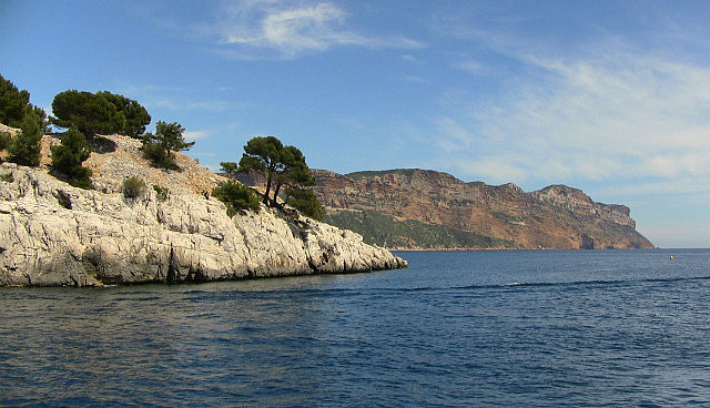The Mediterranean sea around the Calanques