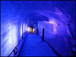 Tunnel inside Mer de Glace glacier