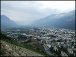 View from Martigny, in the Valais Alps