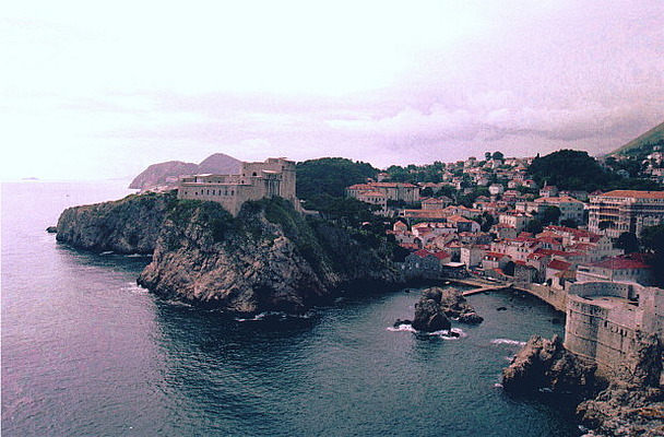 The old city of Dubrovnik on the Adriatic Sea