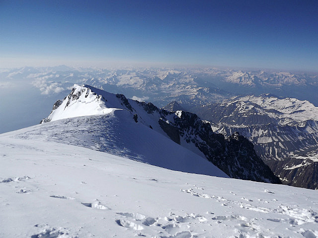 View of the Italian side from Mont Blanc's summit