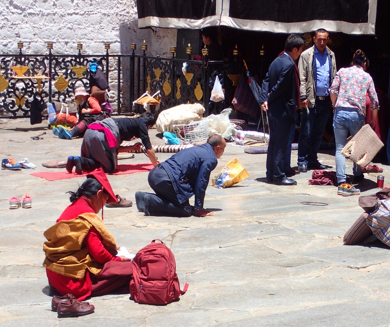 Prostrating Worshippers at Jokhang Temple
