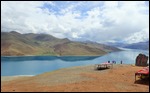 Yamdrok Yumtso Lake (elevation 14200 feet)